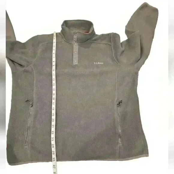 L.L. Bean Mens Gray Polartec Fleece Pullover Warm Layering Sweater L - Picture 13 of 13